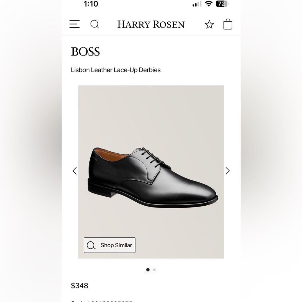 Men’s BOSS dress shoes Sz US 10 Black